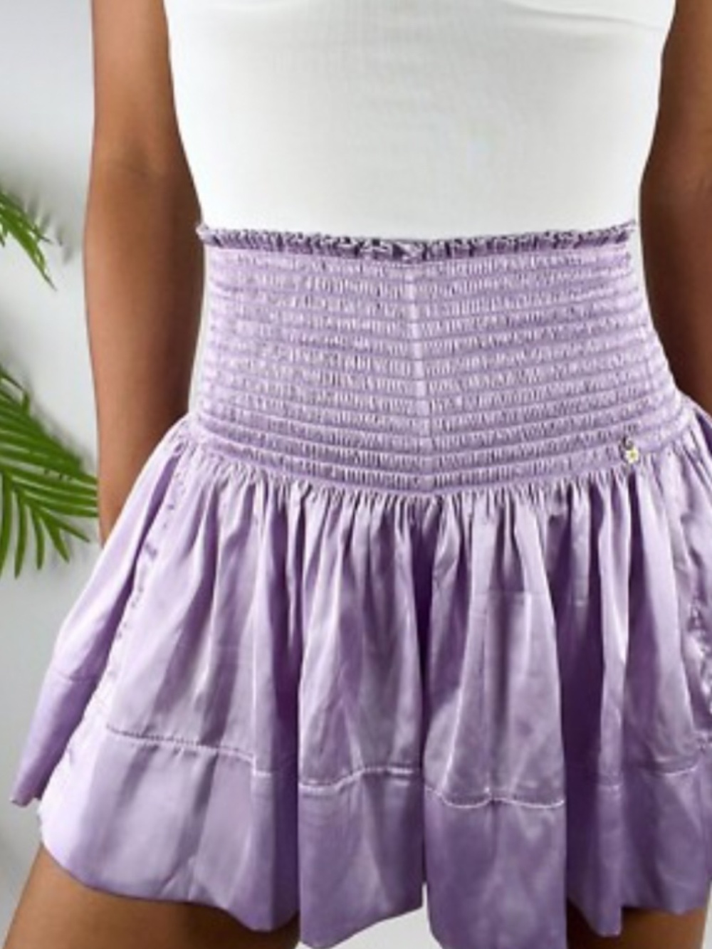 Natural life satin skort